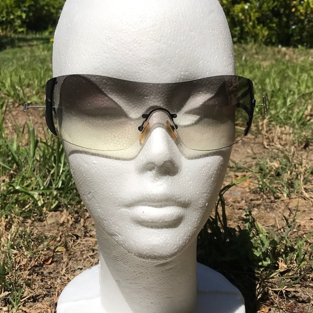 Vintage 90's Versace Wrap Sunglasses Black 📸 NEW Photos!